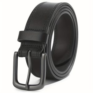 Men's Full Grain Leather Classic Fashion Jeans Belts, Handmade Men Leather Belt with Gift Box