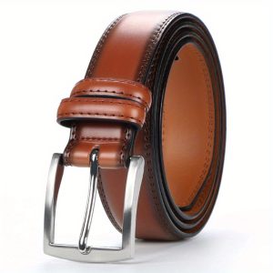 Men's Second Layer Cowhide needle buckle casual retro belt, youth denim belt, Father's Day gift